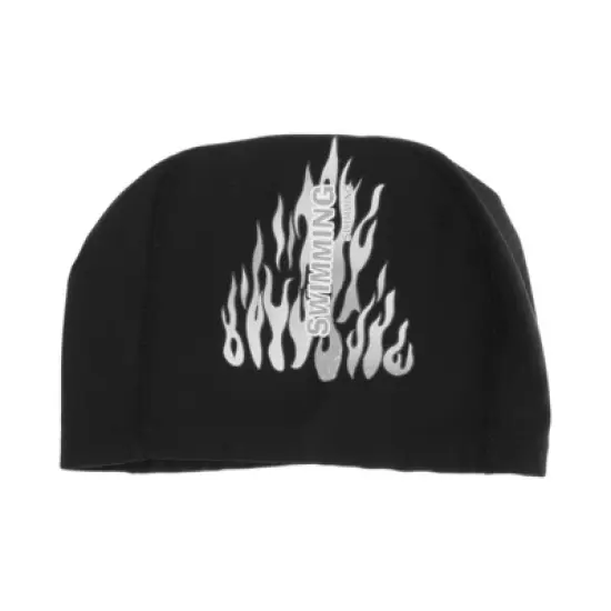 Unique Bargains Nylon Flame Pattern Durable Swim Cap 1 Pc image {6}