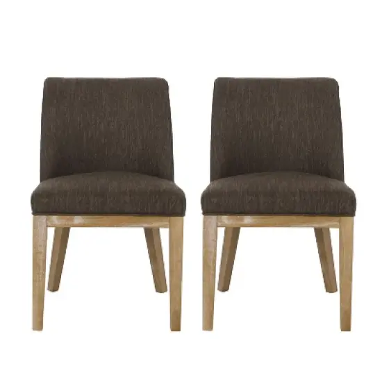 Christopher Knight Home Camas Contemporary Upholstered Wood Dining Chairs (Set of 2) image {8}