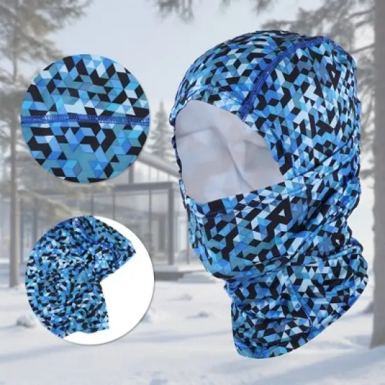 Unique Bargains Quick-drying Ice Silk Geometric Balaclava Face Mask 1 Pc image {3}