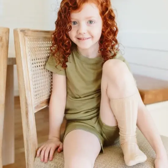 Goumikids 2pk organic cotton kids knee-high socks image {2}