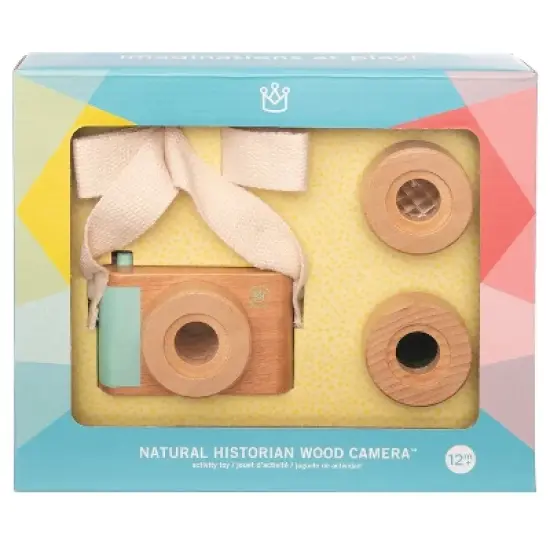 Manhattan Toy Natural Historian Wooden Camera Pretend Time Play with Clear, Green and Kaleidoscope Lenses image {2}