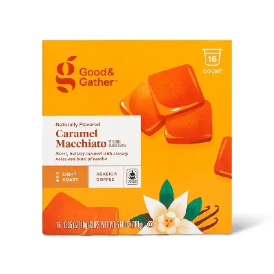 Naturally Flavored Caramel Macchiato Light Roast Coffee - 16ct Single Serve Pods - Good & Gather&trade; image {4}