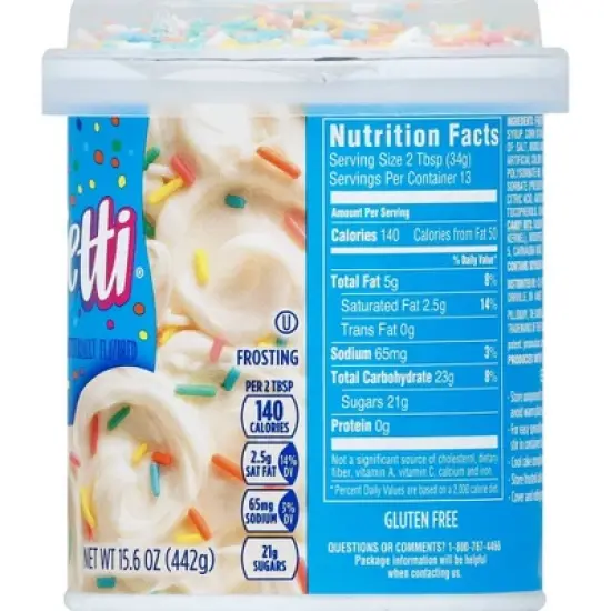 Pillsbury Funfetti Vanilla Flavored Frosting - 15.6oz image {4}