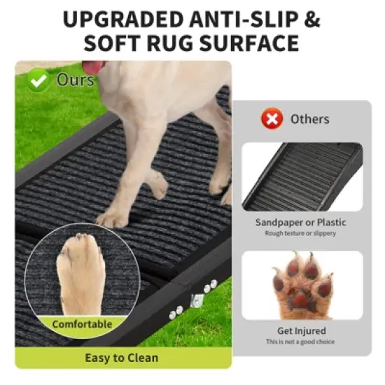 Upgraded Dog Ramp for Cars Folding Pet Ramp for Large Dogs with Non-Slip Surface Portable Dog Car Ramp,Dog Ramp Up to 250 LBS image {3}