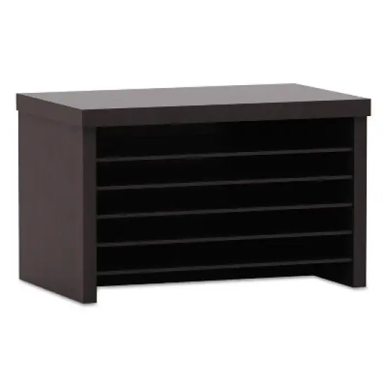 Alera Valencia Series Under-Counter File Organizer, 6 Sections, 15.75" x 9.88" x 10.88", Espresso image {1}