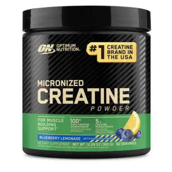 Optimum Nutrition Creatine Monohydrate Powder - Blueberry Lemonade - 60 Servings - 413 Grams image {11}