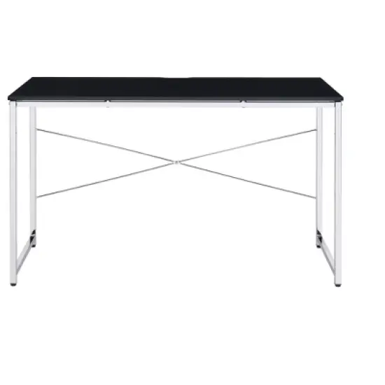 Sapphtopaz 47.5" Writing Desk with X-Shape Cross Design Sturdy Rectangular Gaming Desk with Sled Base Desks for Bedroom, Study Room, Office image {4}