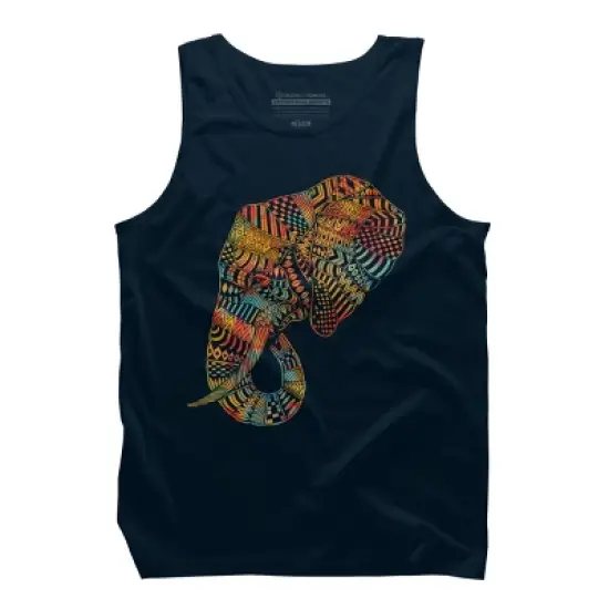 Men's Design By Humans Elephant (Majestic) By kase Tank Top image {5}