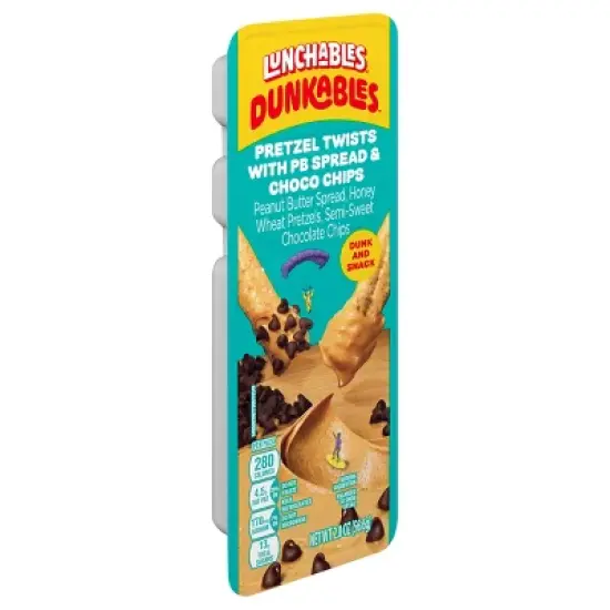 Lunchables Dunkables Pretzel with Peanut Butter and Chocolate Chips - 2oz image {8}