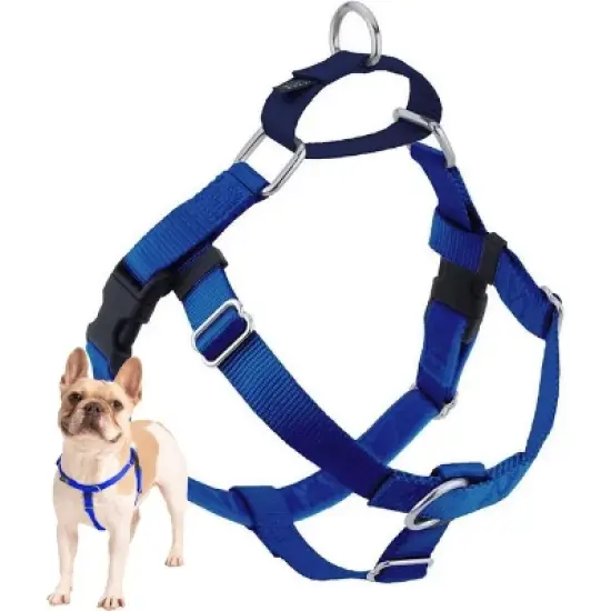 2 Hounds Design Freedom No Pull Dog Harness | Adjustable Gentle Comfortable Control for Easy Dog Walking | 5/8" SM Royal Blue image {5}