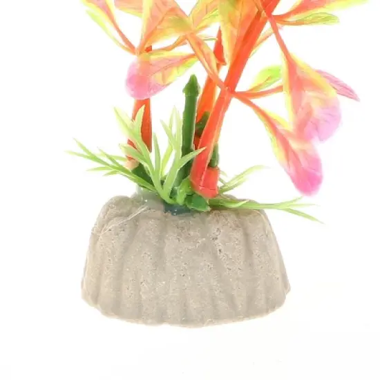 Unique Bargains Aquarium Plastic Plants for Fish Tank Landscape Decoration 4.72" 2 Pcs image {4}