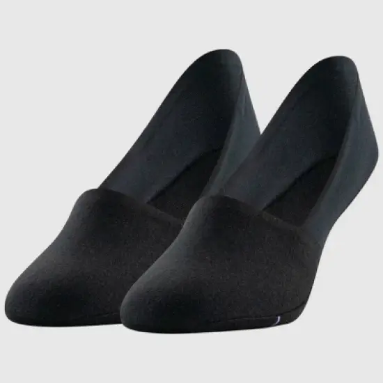 Peds Women's 2pk Smooth Edge Low Cut Liner Socks - Black 5-10: Hidden Gel Heel Grip, Smooth Toe Seams image {3}