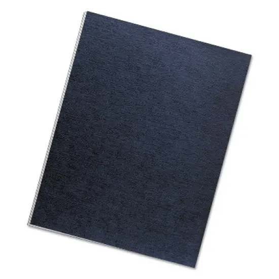 Fellowes Linen Texture Binding System Covers 11 x 8-1/2 Navy 200/Pack 52098 image {1}