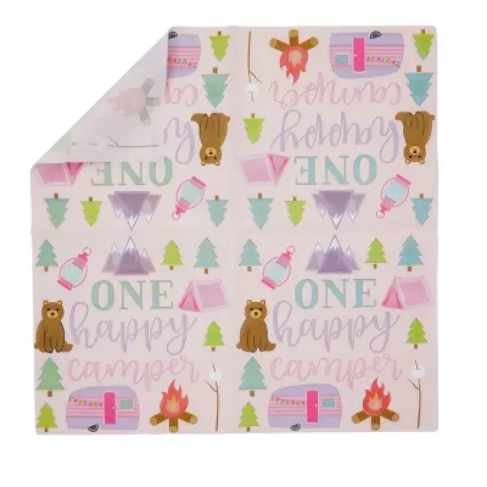 100 Pack One Happy Camper Birthday Napkins for Camping Themed Party Supplies and Decor (2-ply, 6.5 In) image {4}
