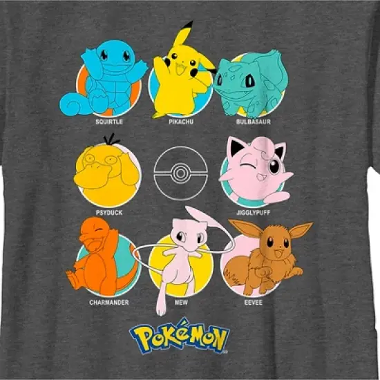 Boy's Pokemon Character Circles T-Shirt image {1}