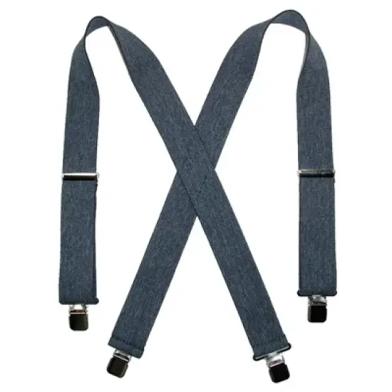 CTM Men's Denim Clip-End 2 Inch Suspenders image {2}
