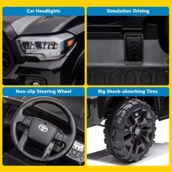 Officially Licensed Toyota Tacoma 12V Kids Ride On Car, Kids Electric Vehicles with Parent Remote Control image {2}