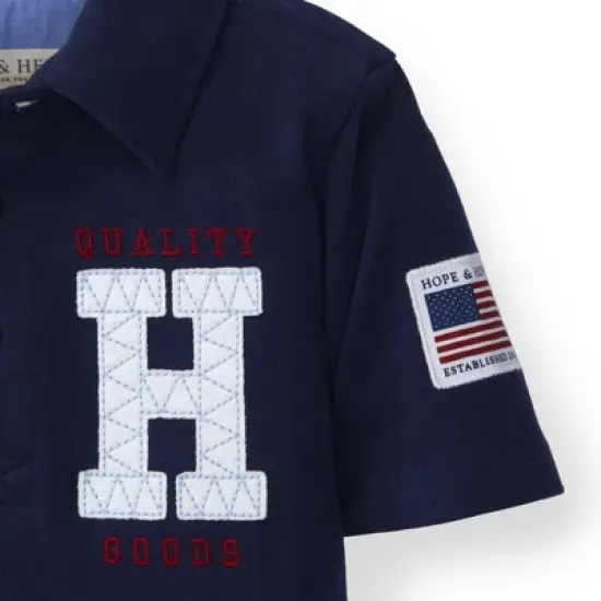 Hope & Henry Boys' Athletic Jersey Polo, Kids image {1}
