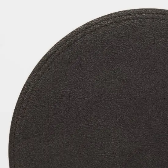 15" Round Pebble Faux Leather Charger - Threshold&trade; image {3}