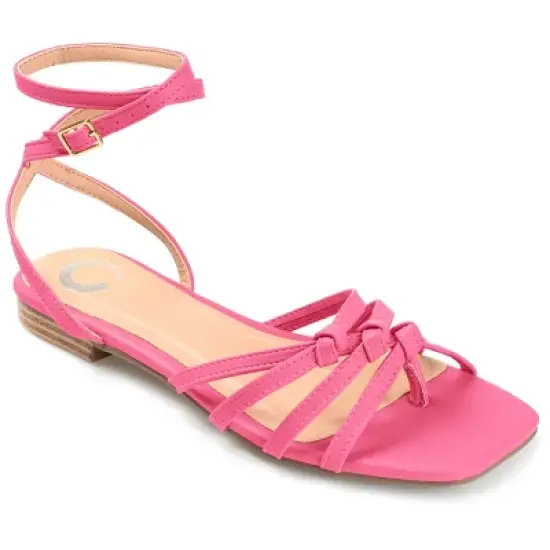 Journee Collection Womens Indee Ankle Wrap Low Block Heel Sandals image {12}