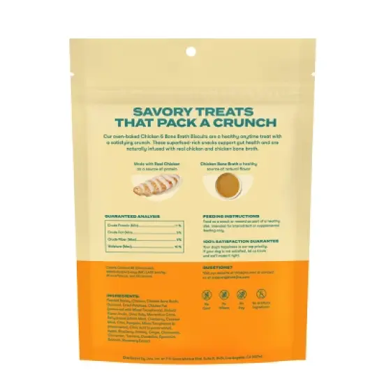 Jinx Broth Bone Dog Treat Biscuits with Chicken Flavor - 16oz image {8}