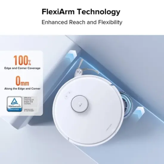 Roborock Qrevo Curv 5A1 Robot Vacuum and Mop with Zero-Tangling Design, FlexiArm Tech & Hands-Free Dock, Auto Mop Lifting, Pet Friendly image {3}