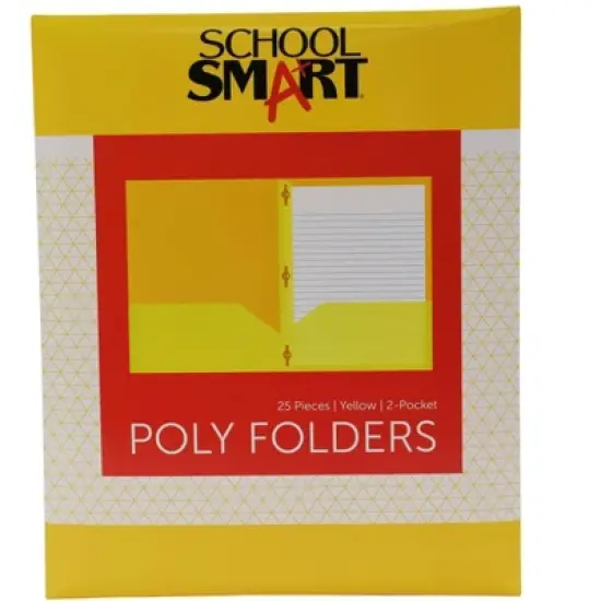 FOLDER SCHOOL SMART TWO-POCKET HEAVYWEIGHT POLY WITH FASTENERS image {10}