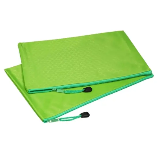 Unique Bargains Office Travel Waterproof Zipper File Bag Document Storage Folders Bills Pencil Pouch image {5}