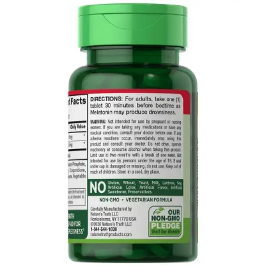 Nature's Truth Melatonin Dietary Supplement Vegan Tablets - 72ct image {2}