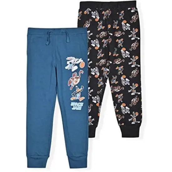 Warner Bros Boy's Space Jam Bugs Bunny, Tasmanian Devil, Daffy Duck 2 Pack Graphic Printed Jogger Sports Pants Bundle Set for kids image {3}