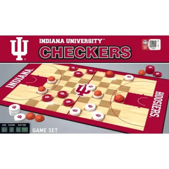 MasterPieces Officially licensed NCAA Indiana Hoosiers Checkers Board Game for Families and Kids ages 6 and Up image {1}