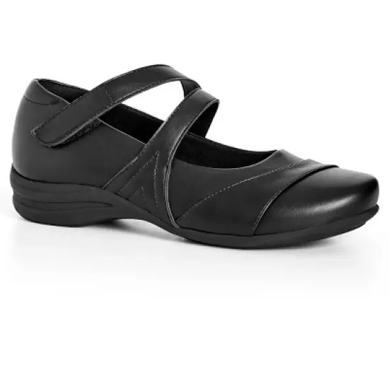 Women's WIDE FIT Brooklyn Comfort Flat - black | CLOUDWALKERS image {7}