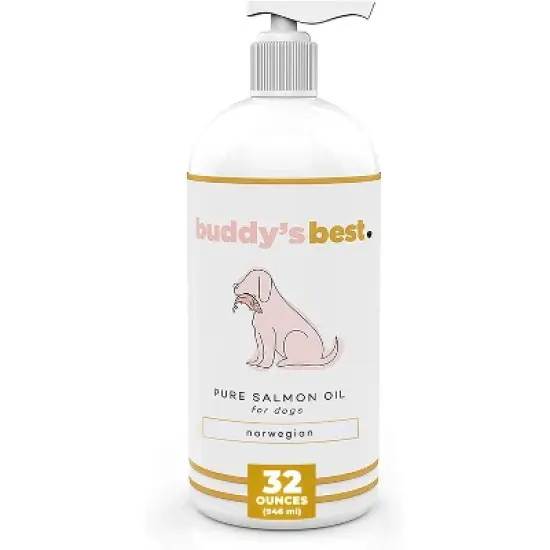 Buddy's Best Salmon Oil for Dogs & Cats - Pump Bottle, 100% Pure Norwegian Fish Oil, Virtually Odorless image {10}