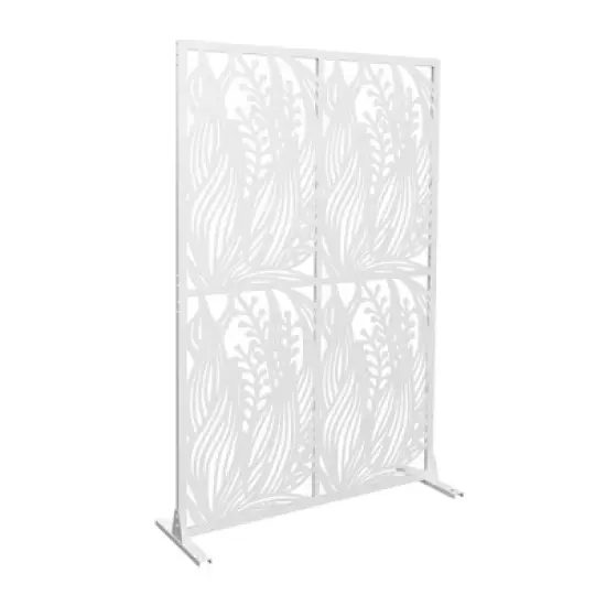 Syemin Patio Decorative Screens, Iron Arch Decoration Garden Trellis, for Outdoor for Climbing Plants Support, Flowerbed, White, 45.3"*15.8"*72" image {3}