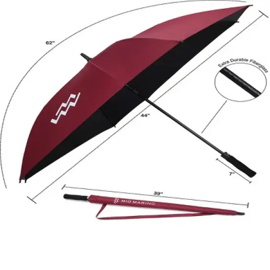 Mio Marino | Extra Large 62"  Automatic Open Golf Umbrella image {1}