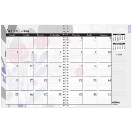 House of Doolittle&reg; Monthly and Weekly Academic Calendar Planner, Wild Flower, July-August, 7" x 9" image {2}