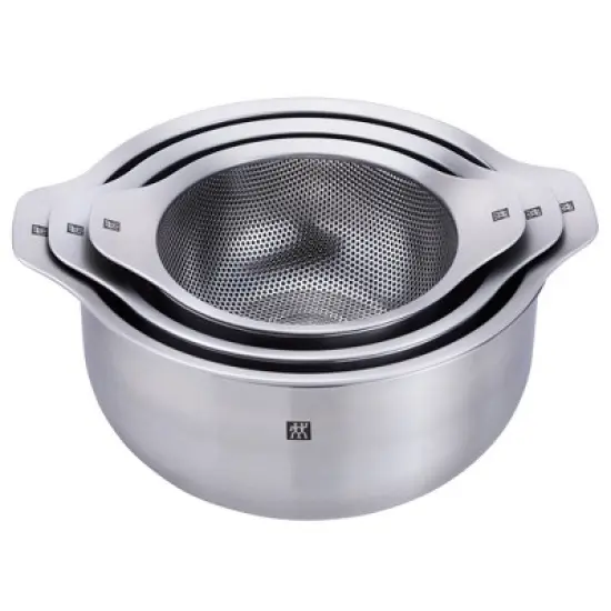 ZWILLING Prep 6-pc Brushed Stainless Steels Nesting Bowls & Strainers Set image {1}