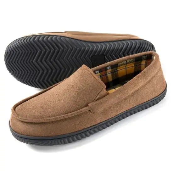 RockDove Men's Flannel Lined Memory Foam Loafer Slipper image {3}