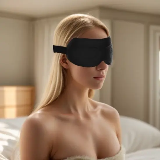 Unique Bargains Soft Curved Shape 3D Eye Mask 1 Pc image {1}