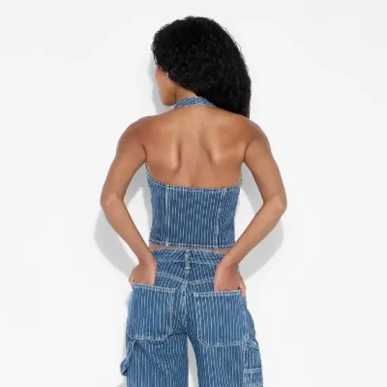 Women's Denim Wrap Halter Top - Wild Fable&trade; image {2}