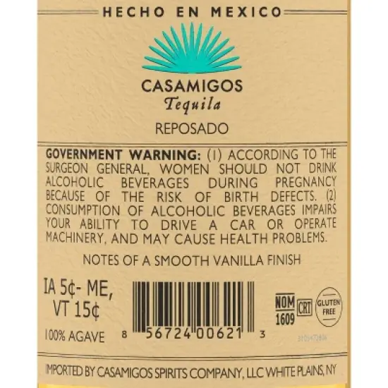 Casamigos Reposado Tequila - 750ml Bottle image {6}