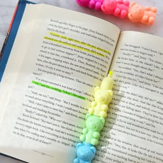 Wrapables Mini Stackable Highlighters, Cute Multi-color Markers, Teddy Bears image {2}