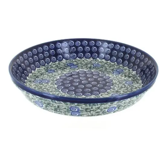 Blue Rose Polish Pottery 879 Zaklady Pie Plate image {16}