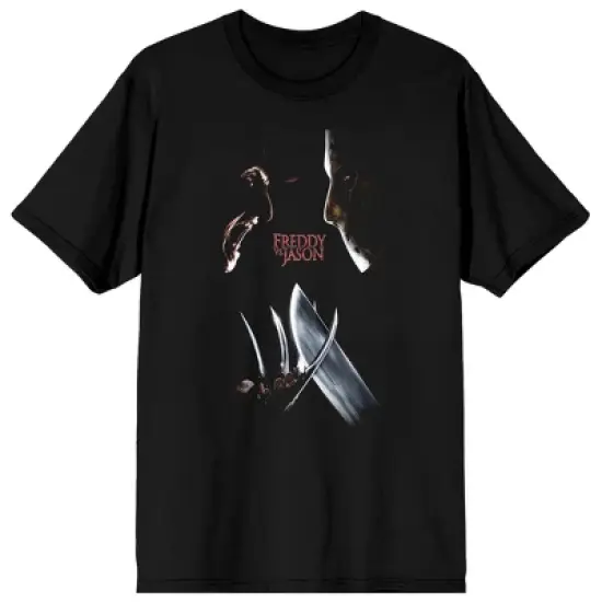 Freddy Vs. Jason Classic Poster Art Crew Neck Short Sleeve Women's Black T-shirt image {8}
