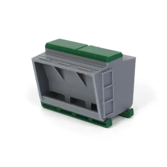 3D to Scale 1/64 3D Printed Gray & Green Plastic Livestock Feeder 64-314-GY image {1}