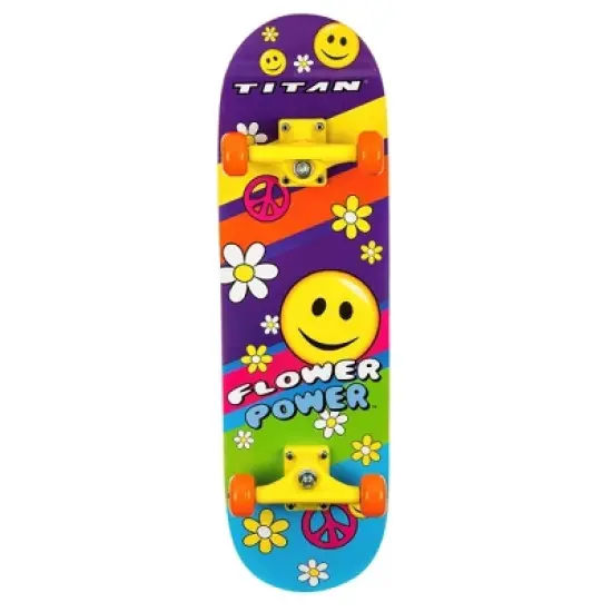 Titan Flower Power 28" Skateboard, Blue image {1}