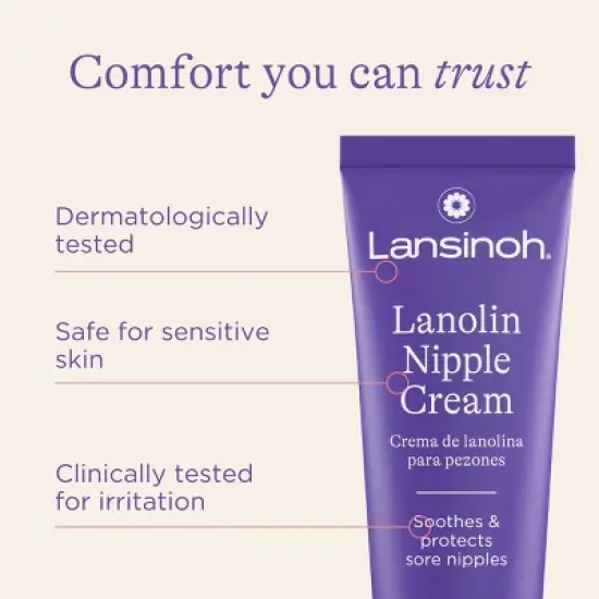 Lansinoh Lanolin Nipple Cream for Breastfeeding Essentials - 1.41oz image {6}