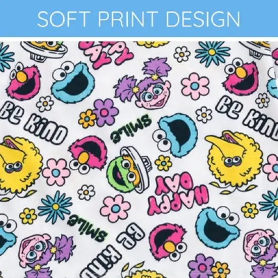 Sesame Street Infant Baby Girls T-Shirt and Chambray Shorts Outfit Set White / Blue 12 Months image {4}