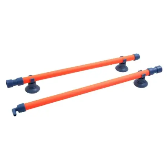 Unique Bargains Fish Tank Filter Hydroponic Air Stone Bubble Wall Tube Pump Decor Orange 18.5" Length image {3}