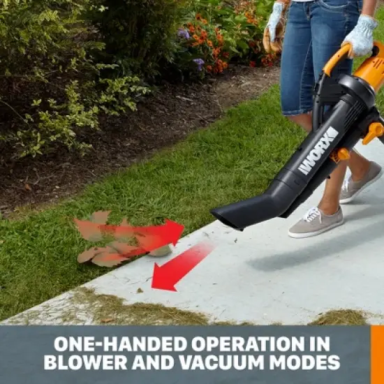 Worx WG505 TRIVAC 12 Amp 3-In-1 Electric Blower/Mulcher/Vacuum image {2}